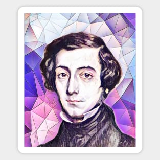 Alexis de Tocqueville Pink Portrait | Alexis de Tocqueville Artwork 8 Magnet
